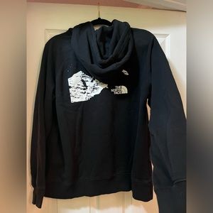 The North Face mountain print hoodie black